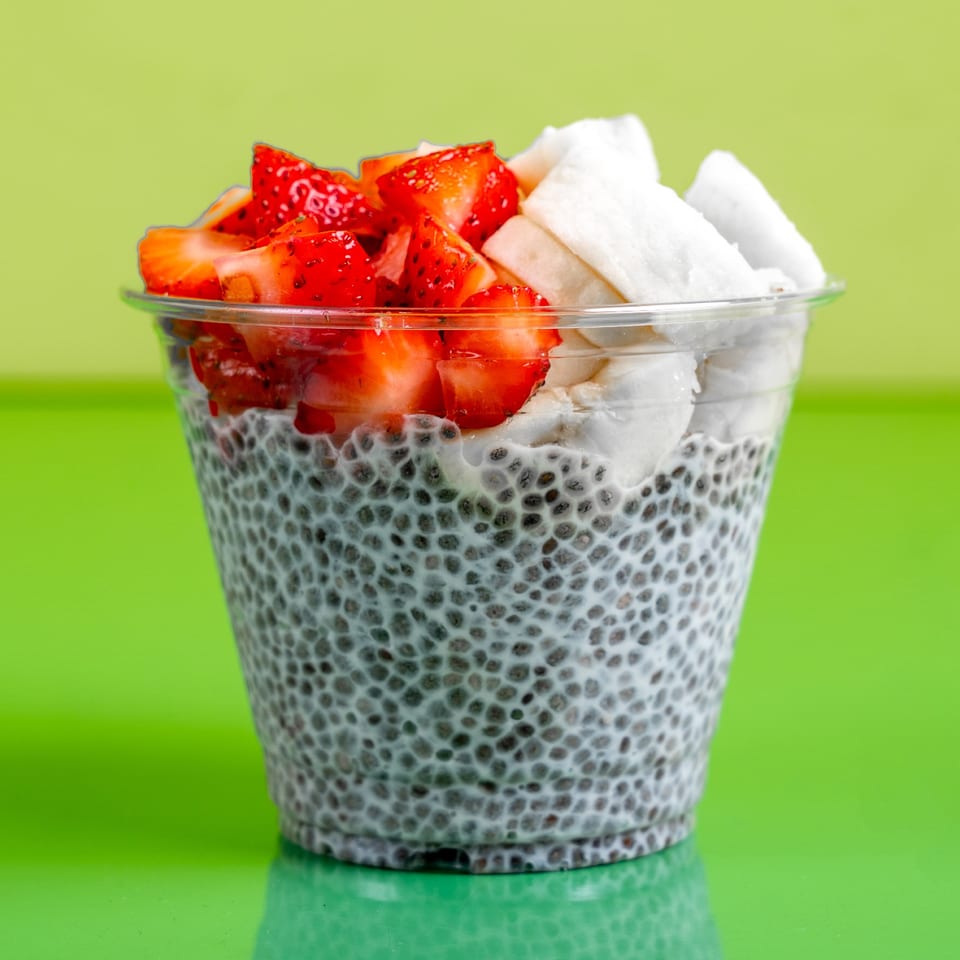 Chia pudding with fruit