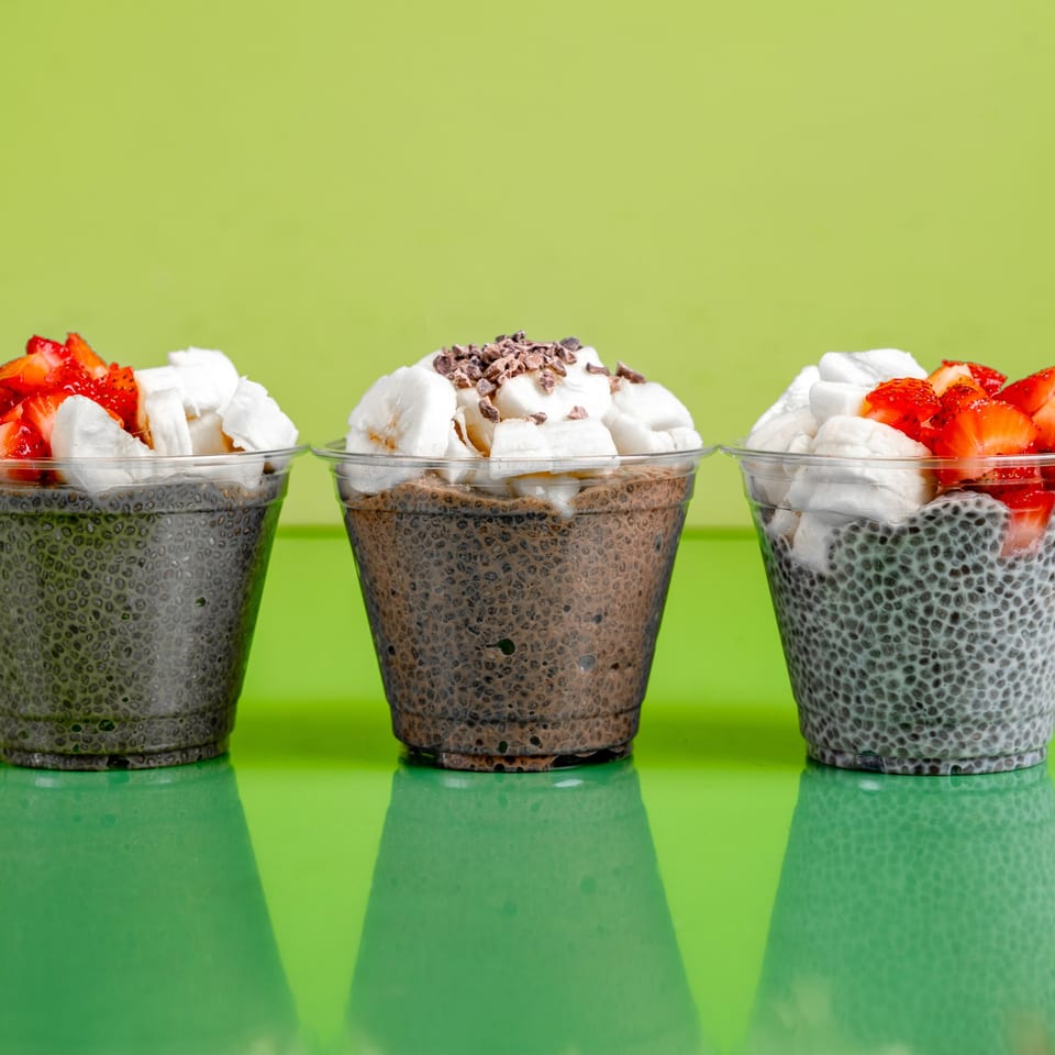 Assorted chia pudding cups
