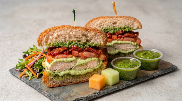 Pesto Chicken Sandwich.